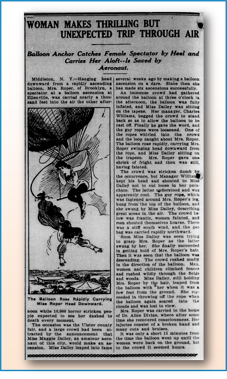 The Walsenburg World Article on Alice Divine and Mrs. Roper (September 21st, 1906)