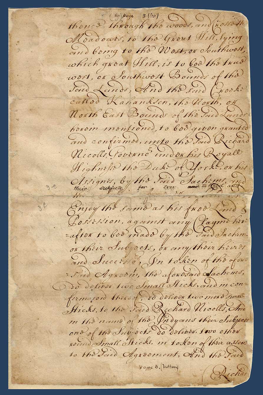 1665 Nicolls Esopus Peace Treaty, Page 3