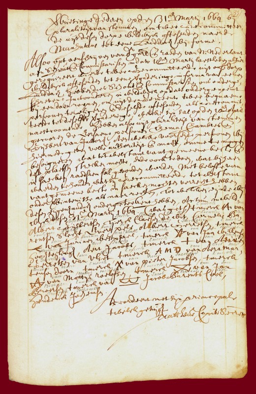 Election of Delegates for a Council of New Netherland, March 31, 1664