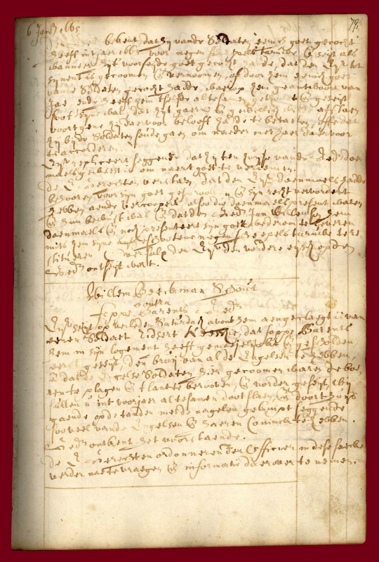 Trouble with the English, January 6, 1665